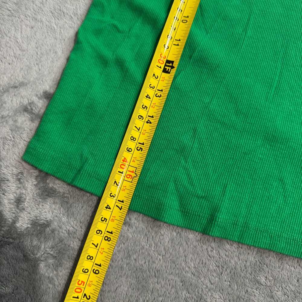 Maeve Anthropologie Green Ribbed Ringer Tank Top Racerback Small - Picture 7 of 7